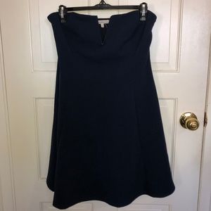 Navy Blue Strapless Dress